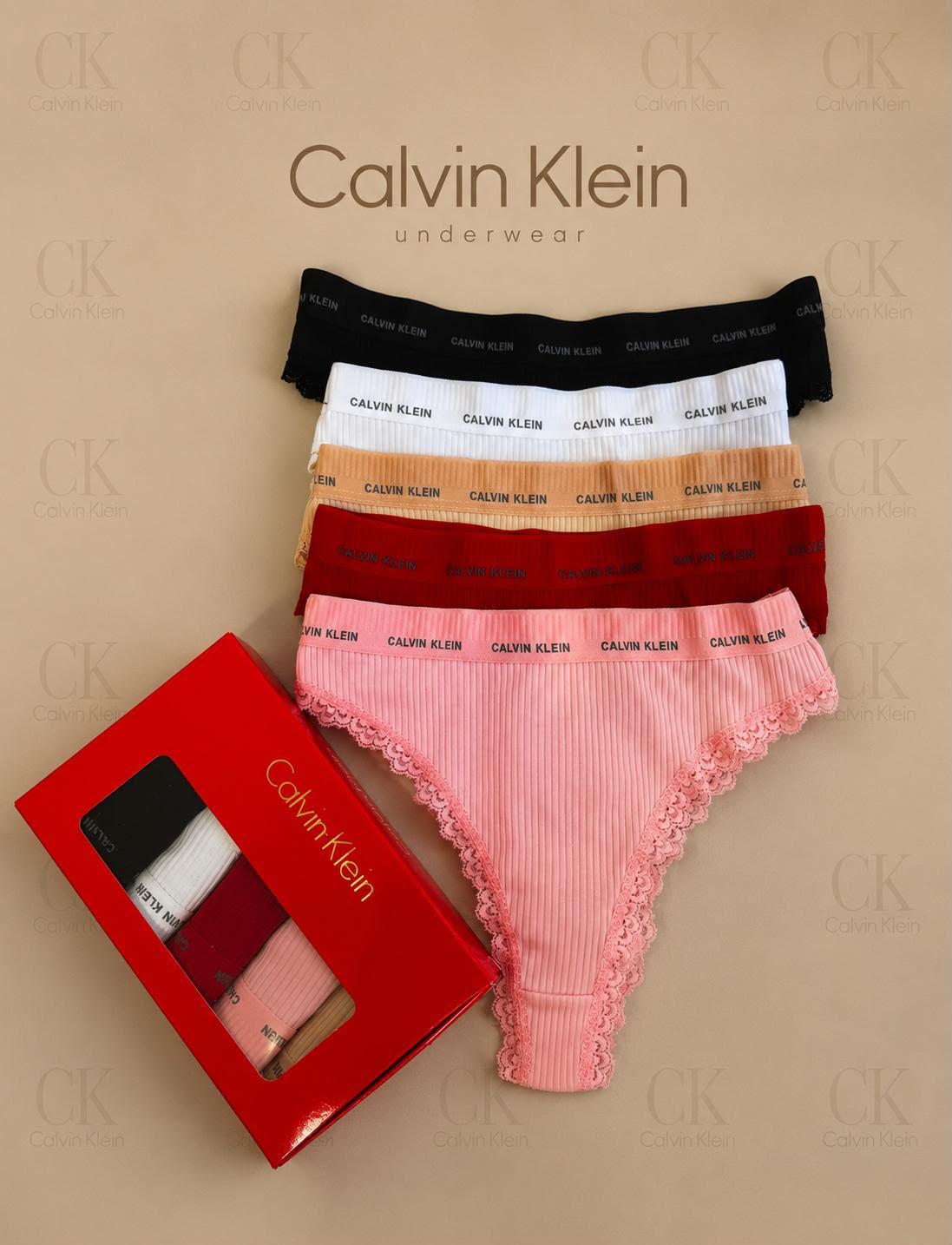 Calvin Klein — Дамски дантелени прашки 5бр/кутия #211
