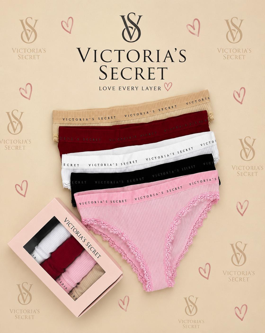 Victoria's Secret — Дамски дантелени бикини 5бр/кутия #212