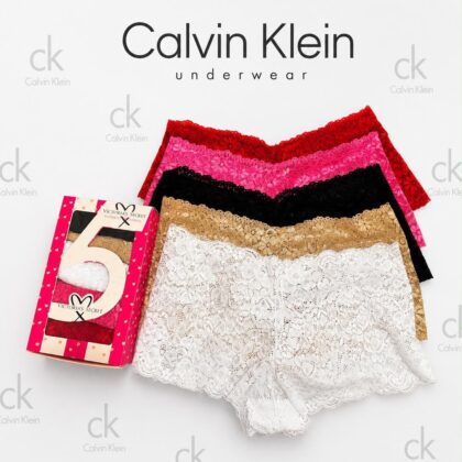 Calvin Klein — Дамски дантелени шорти 5бр/кутия #215