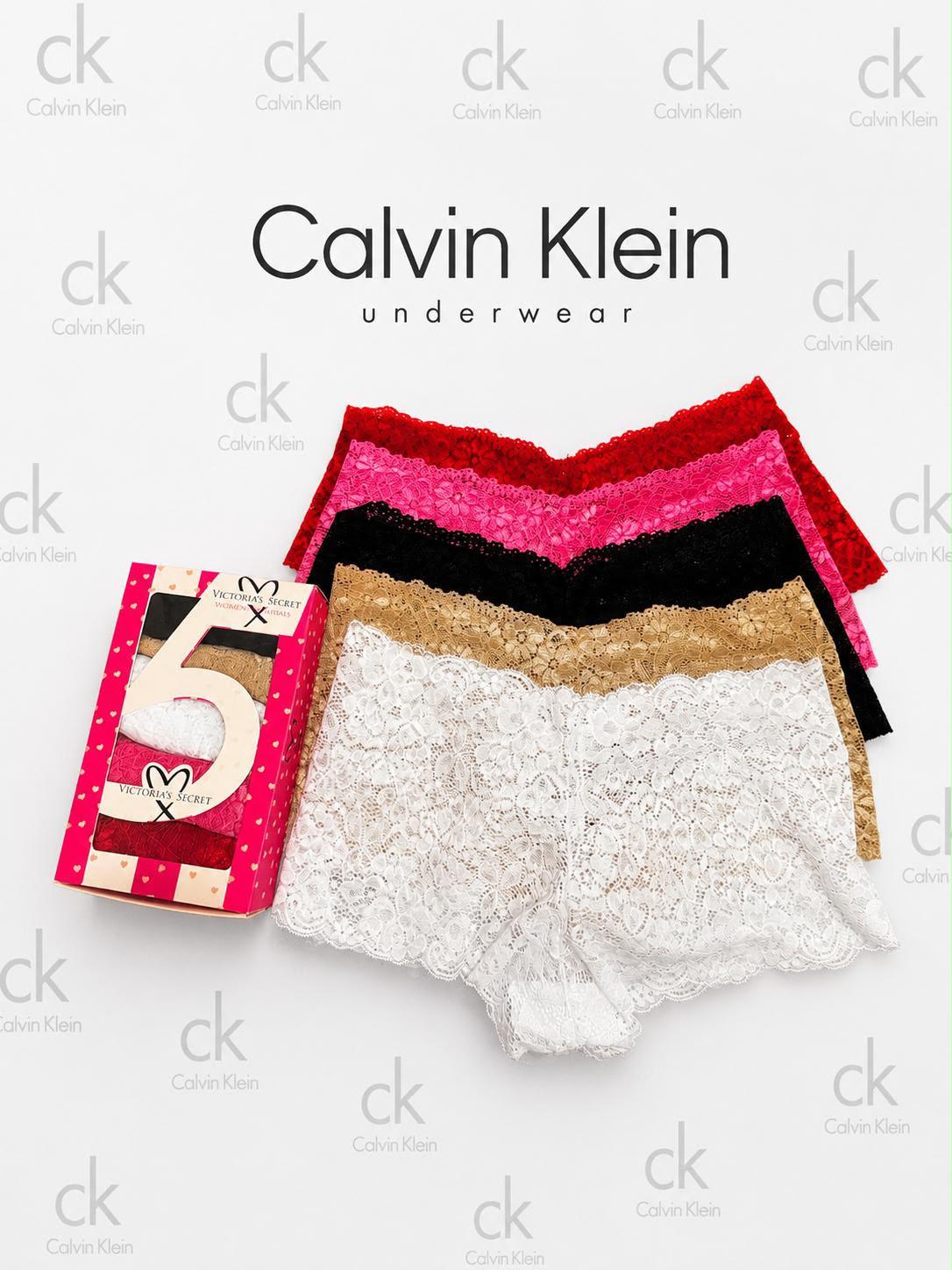 Calvin Klein — Дамски дантелени шорти 5бр/кутия #215