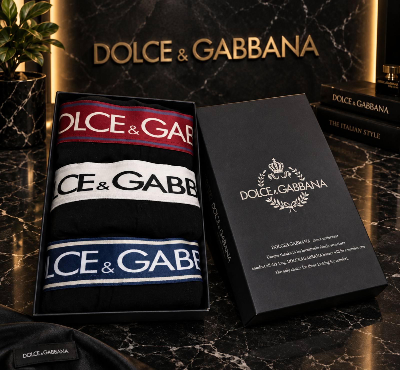 Dolce & Gabbana — Мъжки боксерки 3бр/кутия #82