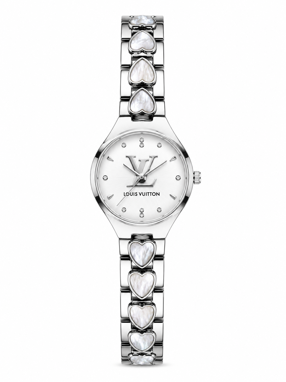 Louis Vuitton Tambour Steel / White