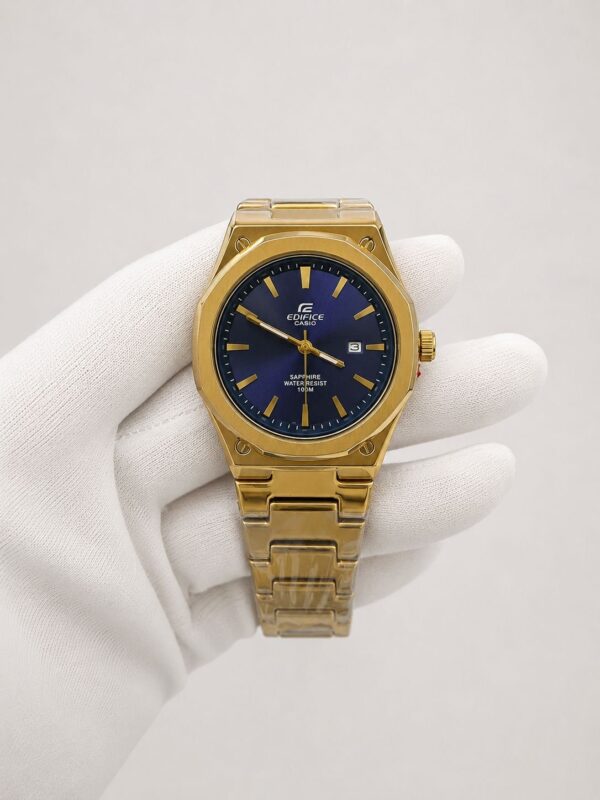 Мъжки Casio Edifice Blue Dial Gold #149