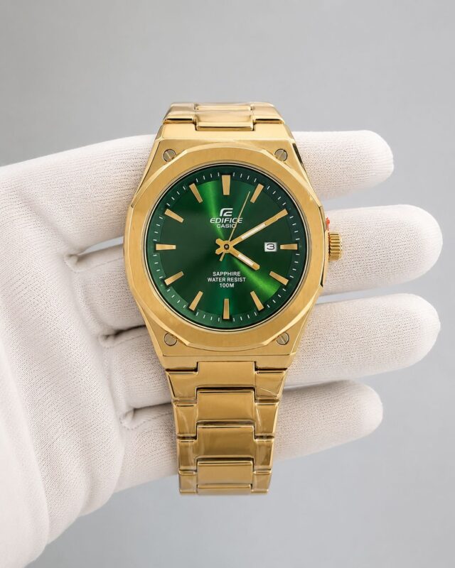 Мъжки Casio Edifice Green Dial Gold #150