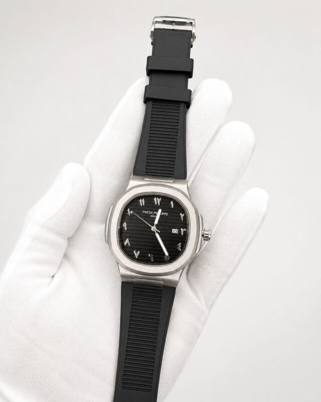 Мъжки Patek Philippe Nautilus Black Arabic Dial Rubber #267