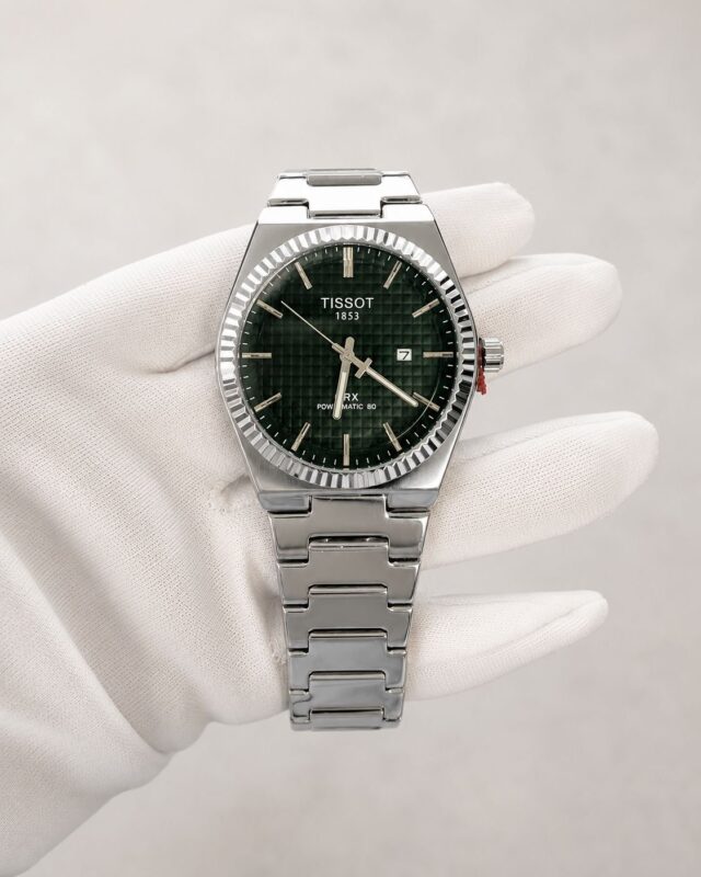 Мъжки Tissot PRX Powermatic 80 Green Dial Steel #165