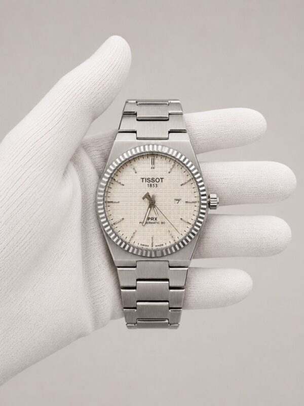 Мъжки Tissot PRX Powermatic 80 Silver Dial Steel #187