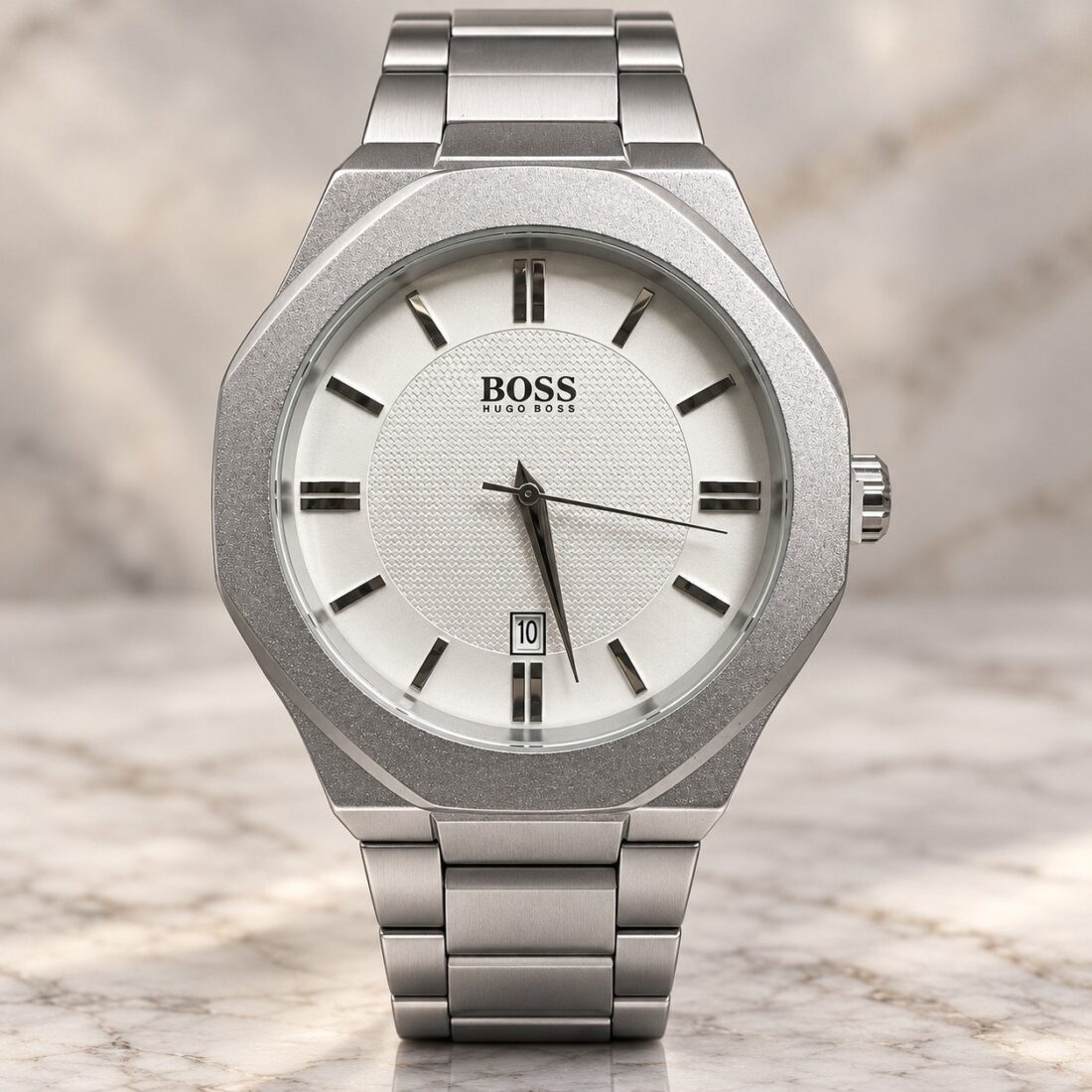 Hugo Boss Octagon Steel / White Dial
