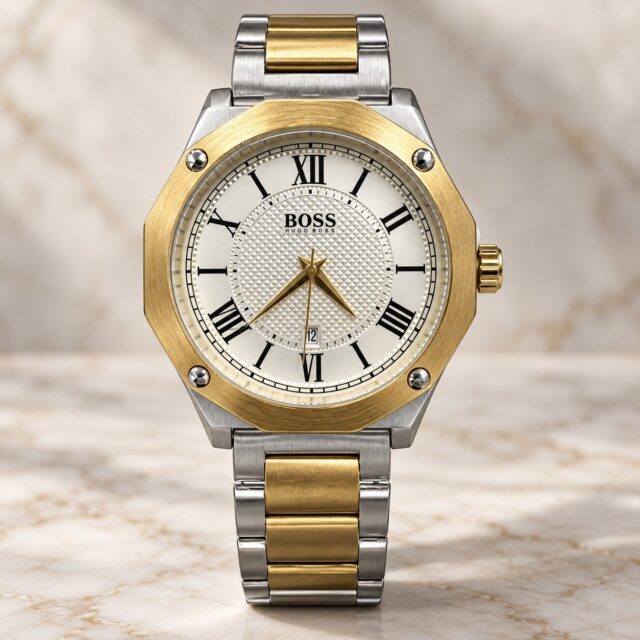 Мъжки Hugo Boss Octagon Roman Two-Tone / White Dial #379