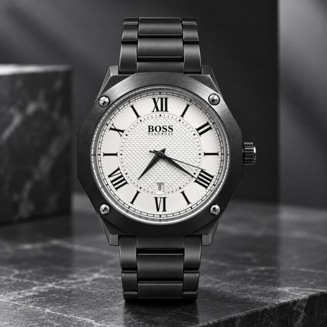 Мъжки Hugo Boss Octagon Roman Black / White Dial #383
