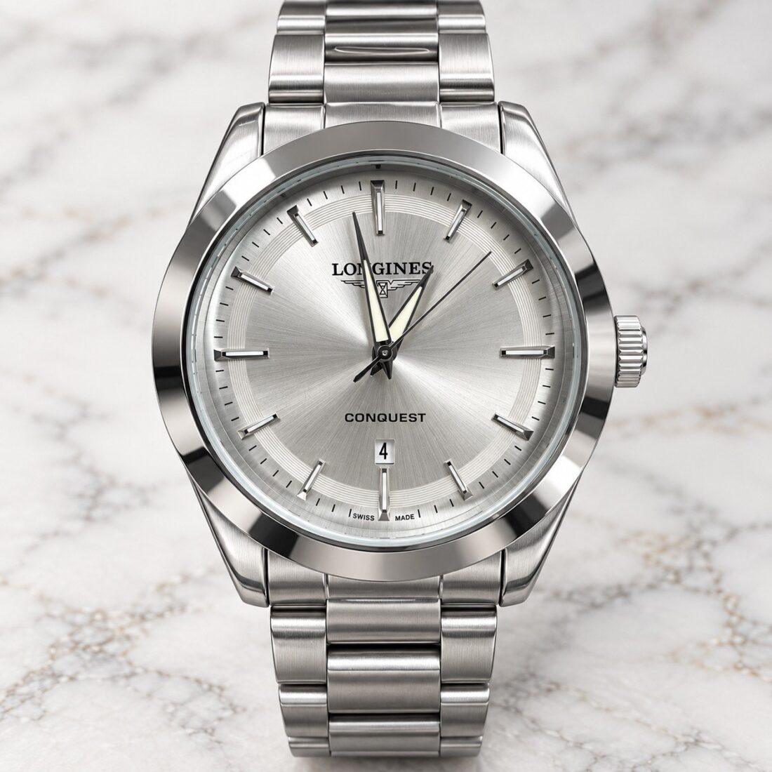 Longines Conquest Steel / Silver Dial