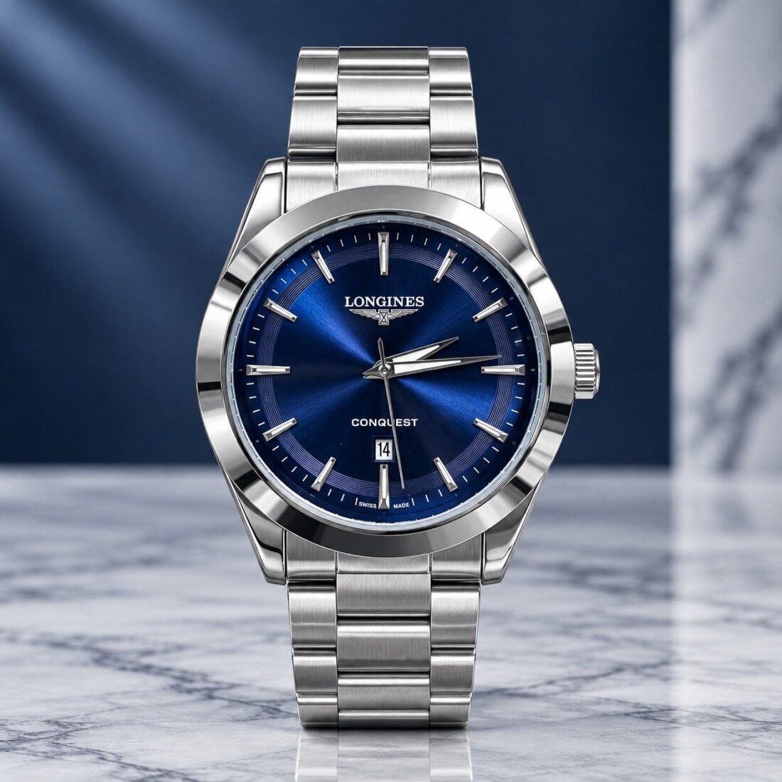 Longines Conquest Steel / Blue Dial