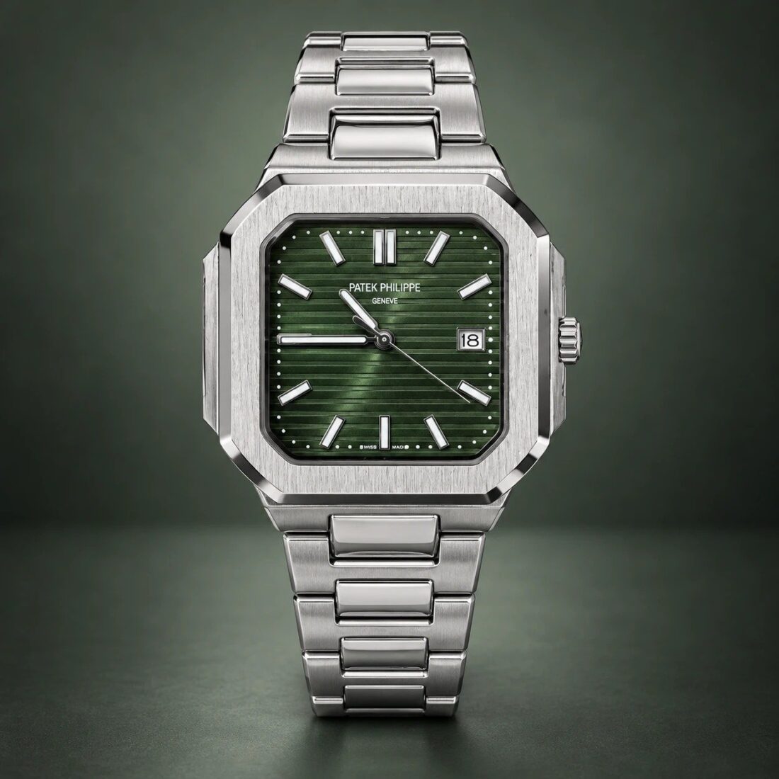 Patek Philippe Nautilus Square Green Dial Steel