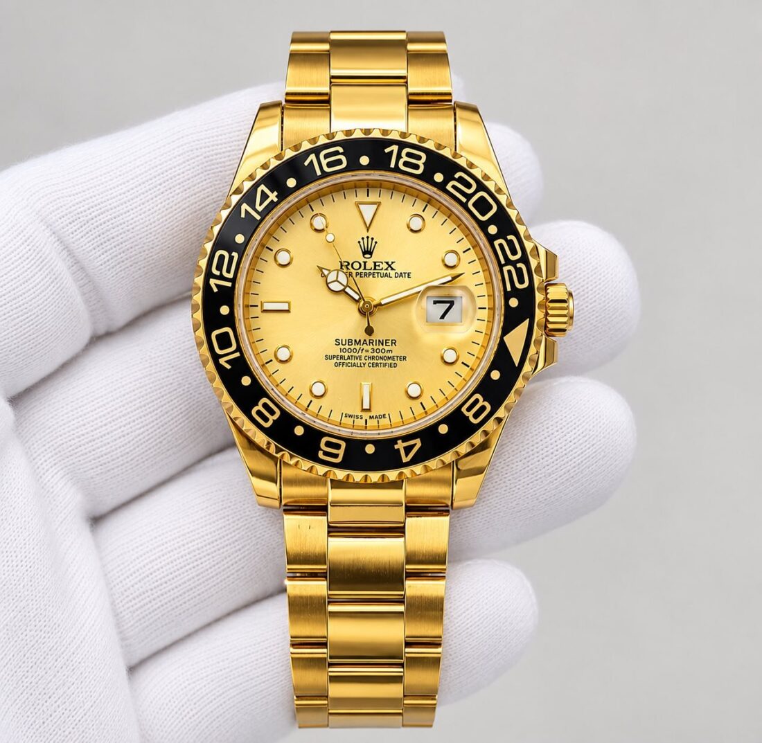 Rolex Submariner Gold / Champagne Dial GMT Bezel