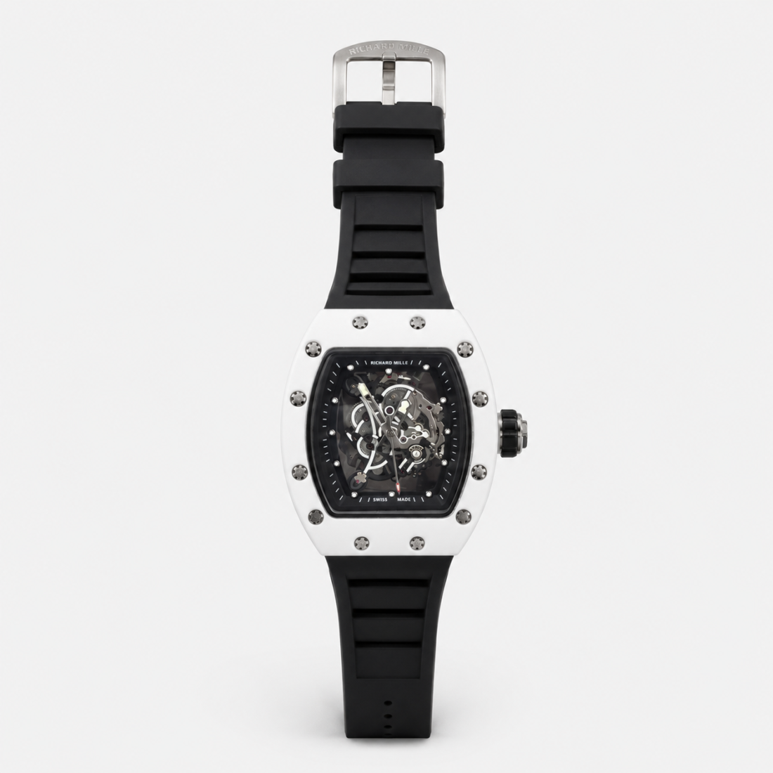 Richard Mille Skeleton White Ceramic / Black