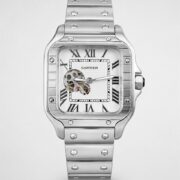 Cartier Santos Skeleton Steel / White Dial