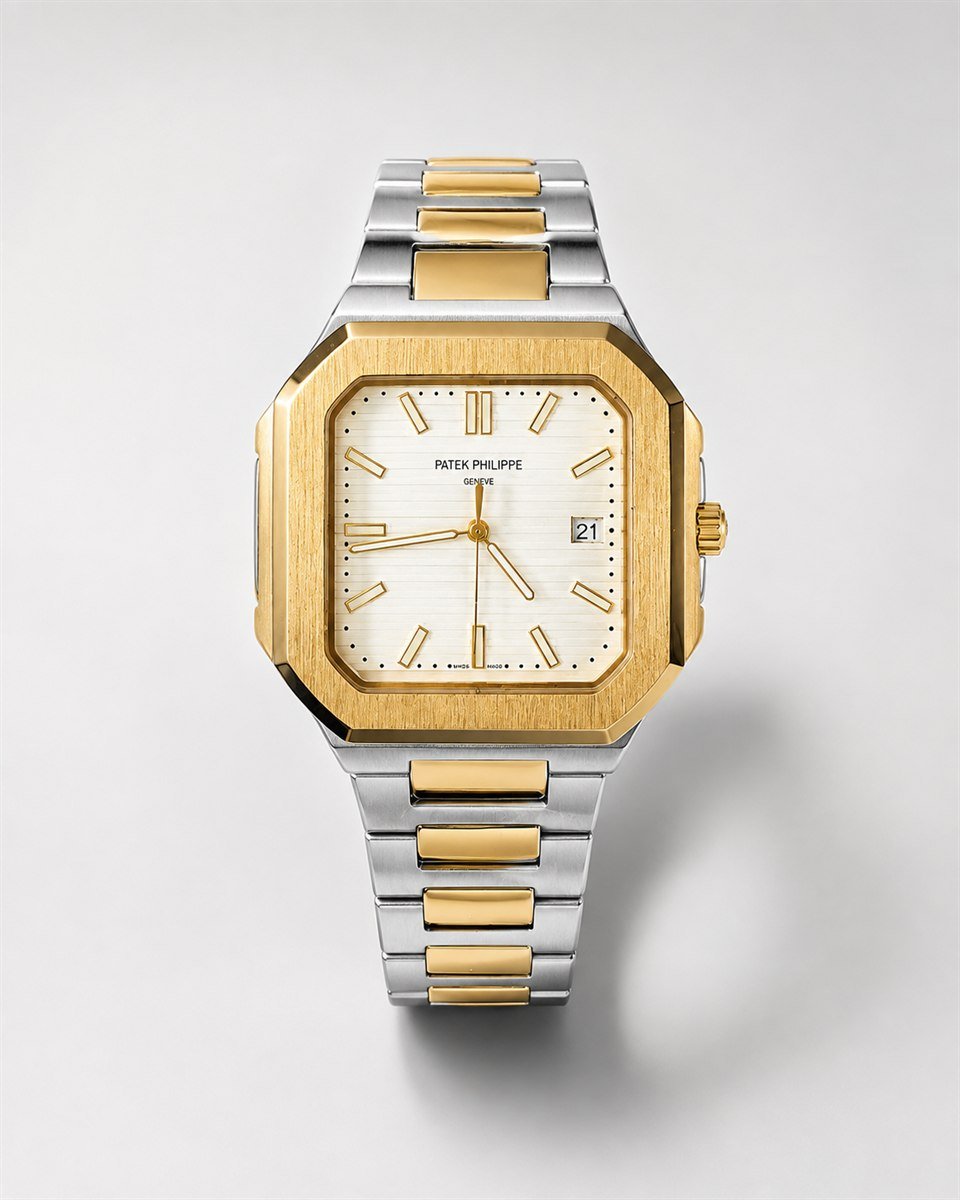 Patek Philippe Nautilus Square Two-Tone / White Dial