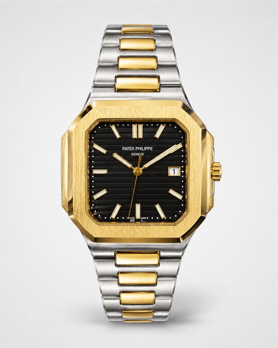 Patek Philippe Nautilus Square Two-Tone / Black Dial