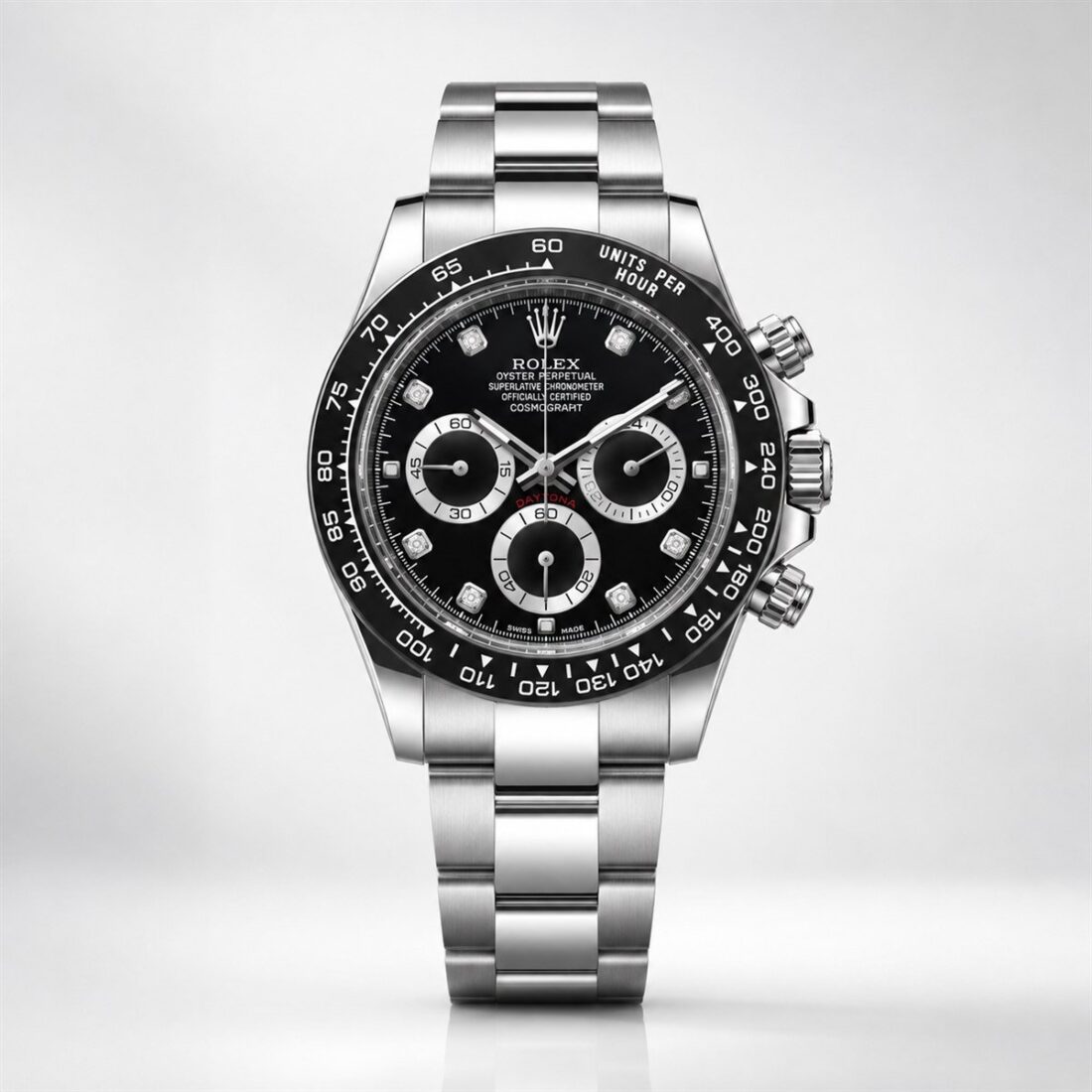 Rolex Daytona Black Diamond Dial Steel