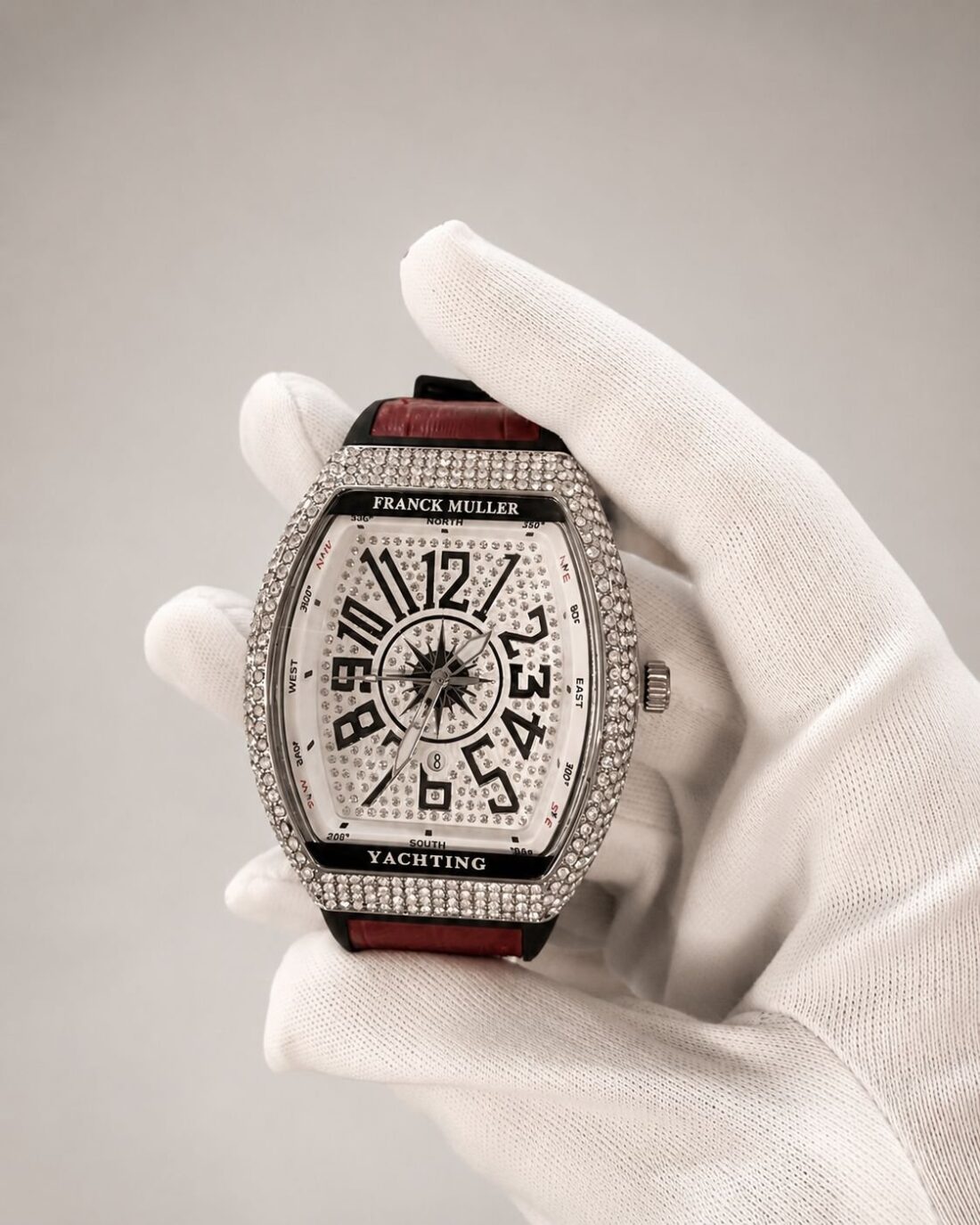 Franck Muller Vanguard Yachting Steel White Diamond 44 mm