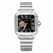 Cartier Santos Skeleton Rose Gold / Black Dial